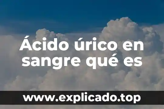 Qué es ácido aminobenzoico 3 Ácido úrico en sangre qué es