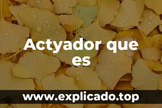 Que es la extraccion 6 Actyador que es