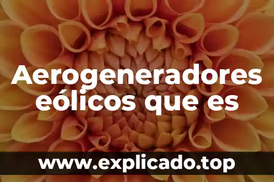 Qué es una noción de modelos 8 Aerogeneradores eólicos que es