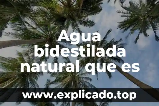 Agua bidestilada natural que es