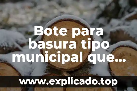 Que es un plan de desarrollo turístico municipal 4 Bote para basura tipo municipal que es