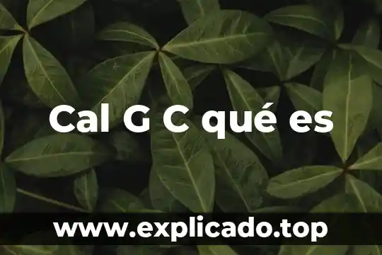 Cal G C qué es