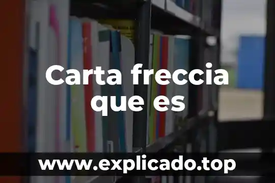 Que es una carta de observaciones o informeargo 3 Carta freccia que es