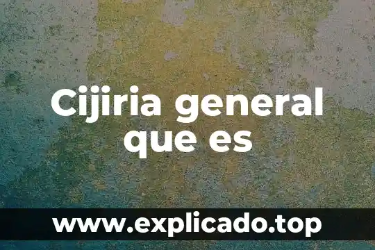Que es la consulta medica general 7 Cijiria general que es