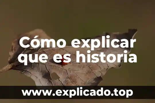 Cómo explicar que es la tecnología a los niños 6 Cómo explicar que es historia