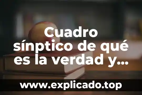 Que es un cuadro de costumbres el matadero 5 Cuadro sínptico de qué es la verdad y sus tipos