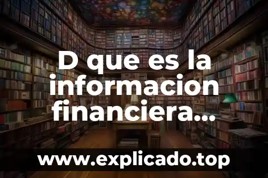 Qué es visión económica y visión financiera 8 D que es la informacion financiera interna en una empresa