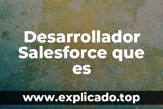 Desarrollador freelance que es 3 Desarrollador Salesforce que es