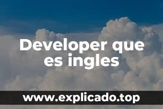 Que es cerebrovascular en ingles 4 Developer que es ingles