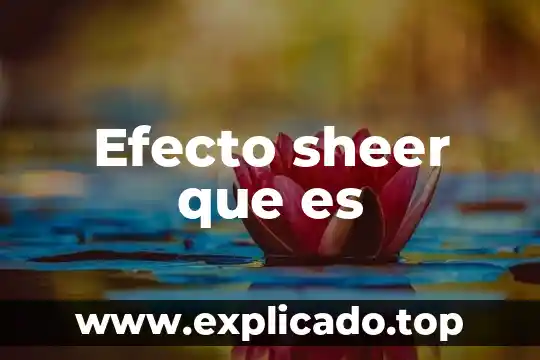 Que es la luz visible yahoo 5 Efecto sheer que es