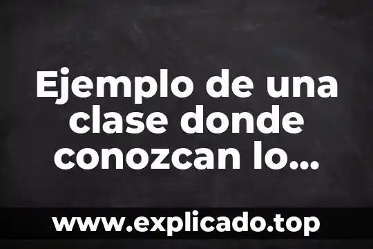 Qué es la clase social 3 Ejemplo de una clase donde conozcan lo que es pi