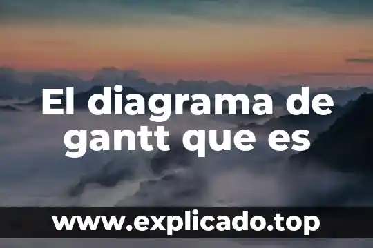 Para que es importante la grafica de gantt 4 El diagrama de gantt que es