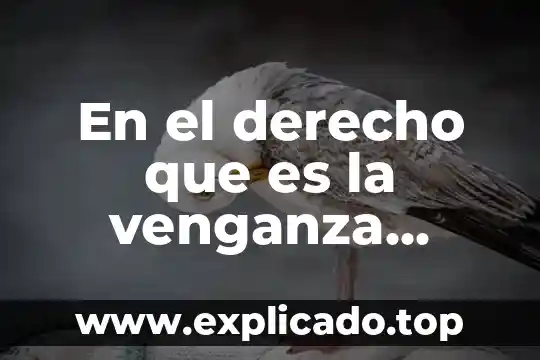 Que es la venganza divina en derecho penal 5 En el derecho que es la venganza publica