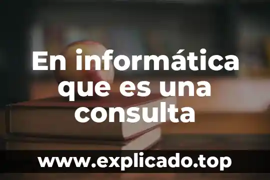 Que es una consulta electronica que es 6 En informática que es una consulta