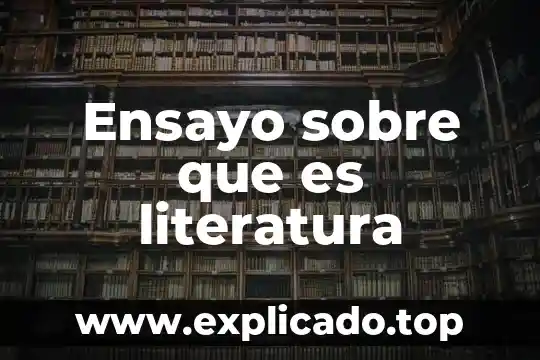 Que es amor erotismo y sexualidad segun la literatura hebrea 3 Ensayo sobre que es literatura