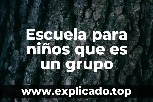 Escuela para niños que es un grupo