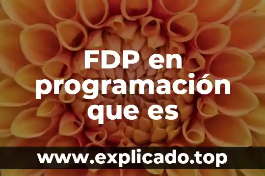 Que es el metodo trabajar en sentido figurado 4 FDP en programación que es