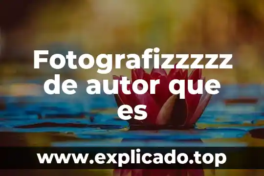 Que es el comprovante del autor 3 Fotografizzzzz de autor que es