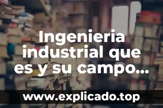 Que es un sistema en ingenieria 7 Ingenieria industrial que es y su campo laboral