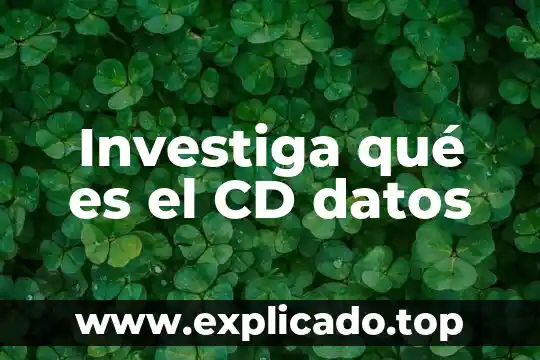 Procesador de datos que es 8 Investiga qué es el CD datos
