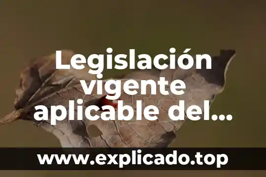 Que es un documento vigente 4 Legislación vigente aplicable del desarrollo del nuevo producto