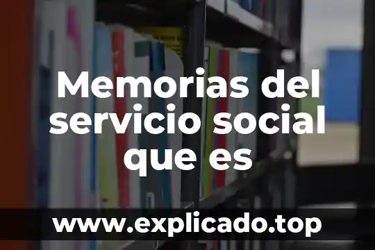 Memorias del servicio social que es