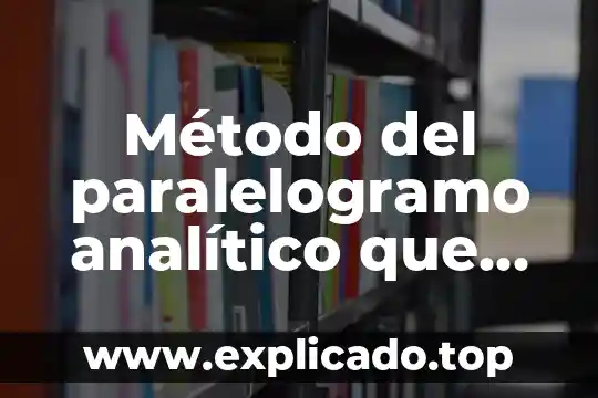 Que es un glosario mejoramos nuestra vida ejemplo 4 Método del paralelogramo analítico que es