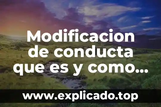 Modificacion de la relacion colectiva de trabajo que es 5 Modificacion de conducta que es y como aplicarla referencia