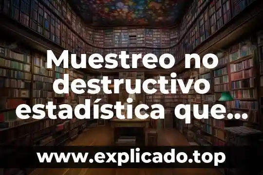 Concepto de acta de muestreo que es 6 Muestreo no destructivo estadística que es