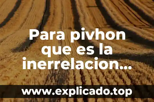 Para pivhon que es la inerrelacion mente cuerpo y contexto