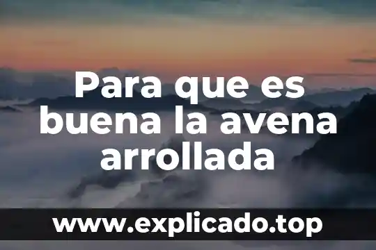 Avena que es libro 4 Para que es buena la avena arrollada