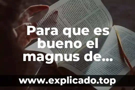 Para que es bueno el magnus de omnilife