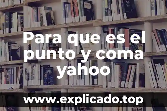 Qué es la coma juanica 3 Para que es el punto y coma yahoo