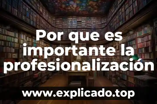 Por que es importante la profesionalización
