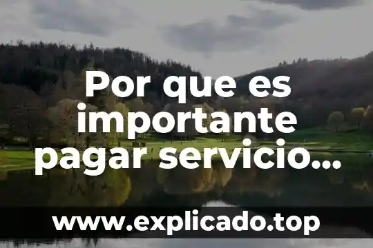 Que es una fuente de agua potable 5 Por que es importante pagar servicio del agua potable