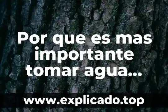 Por que es mas importante tomar agua que refresco