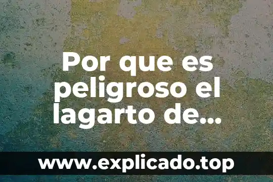 Que es la contaminacion del agua dulce y salada 4 Por que es peligroso el lagarto de agua dulce
