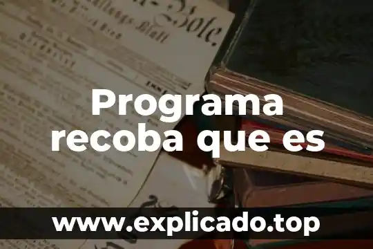 Que es un programa de induccion en recursos humanos 4 Programa recoba que es