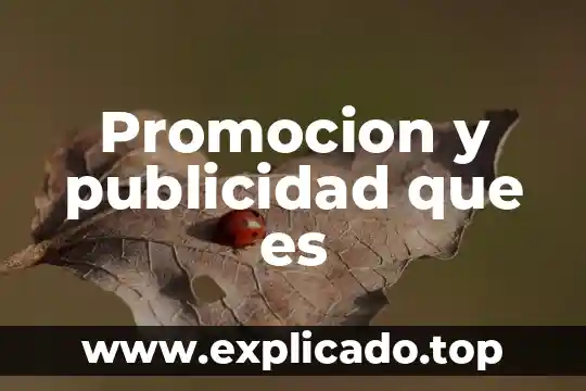Que es un glosario mejoramos nuestra vida ejemplo 5 Promocion y publicidad que es