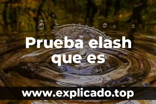 Para que es la prueba bampe 8 Prueba elash que es