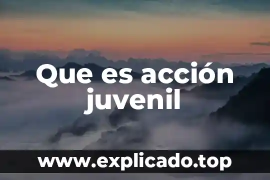 Que es un informe del grupo juvenil 3 Que es acción juvenil