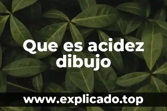 Que es acidez dibujo