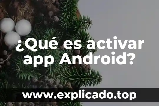 Que es activar promotores 6 ¿Qué es activar app Android?