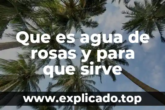 Que es el pos pago 3 Que es agua de rosas y para que sirve