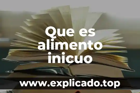 Que es una rebaja en un alimento 5 Que es alimento inicuo
