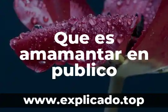 Prueba cluster a que es 8 Que es amamantar en publico