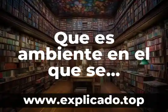 Qué es ambiente topping 6 Que es ambiente en el que se desarroya