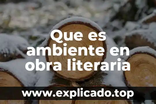 Que es un ambiente de aprendizaje con fecha publicada 7 Que es ambiente en obra literaria