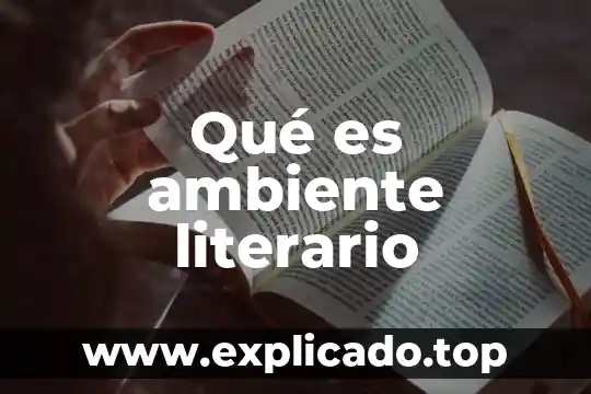 Qué es ambiente topping 4 Qué es ambiente literario