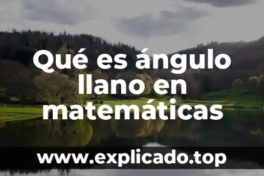 Que es equidistan en matemáticas 7 Qué es ángulo llano en matemáticas